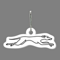 Zippy Clip - Running Greyhound Dog Decorative Tag W/ Clip Tab